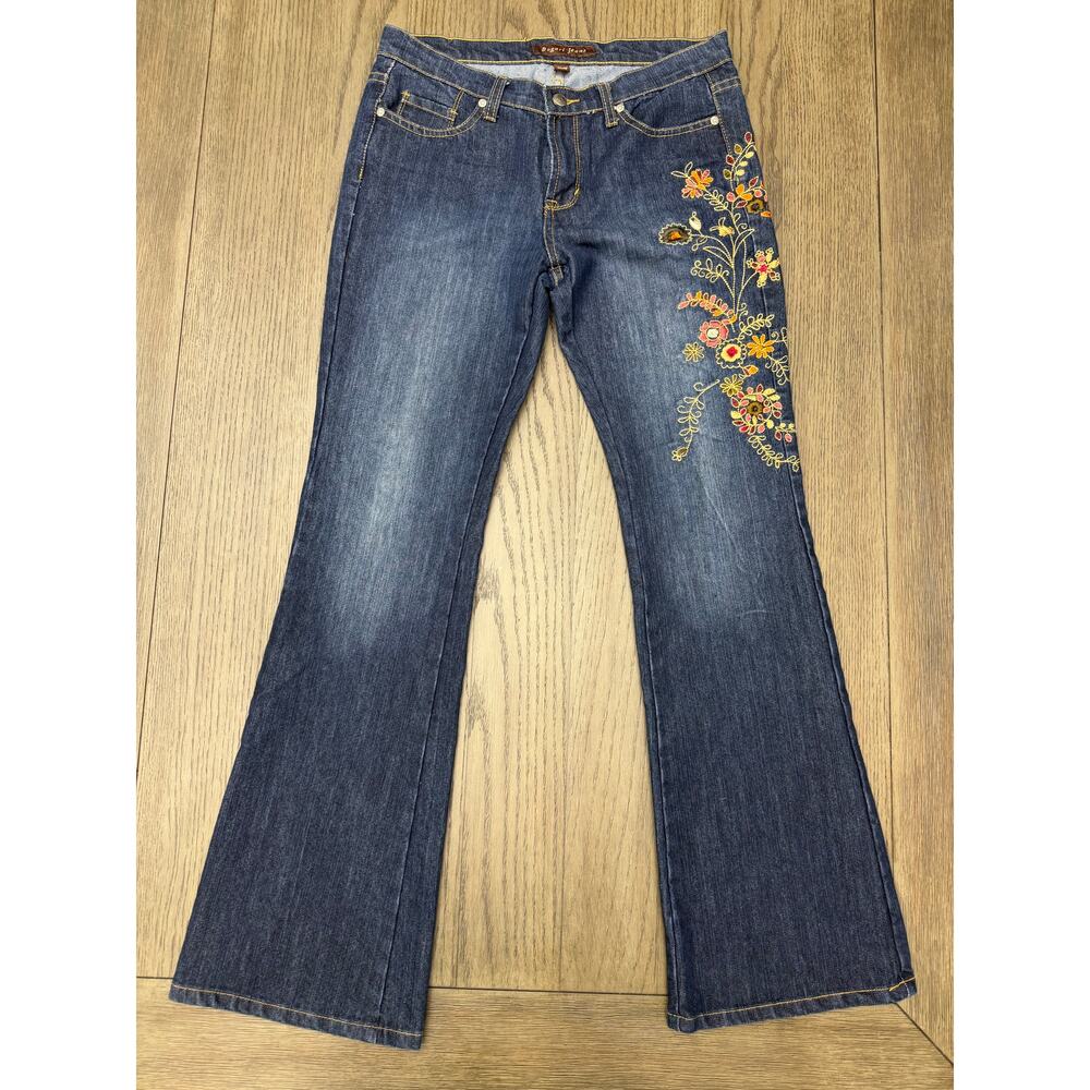 Bogari Jeans Floral Embroidered Bootcut Women Size 6